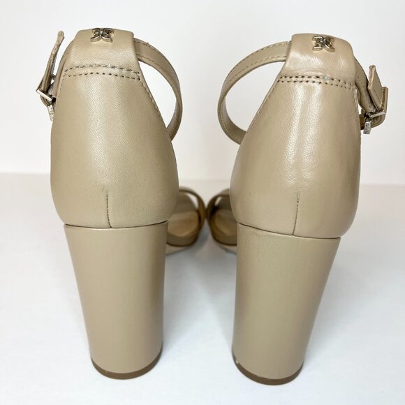 Sam Edelman Yaro Size 7 Classic Nude Ankle Strap Sandal Heel - Picture 3 of 8